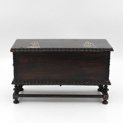 Portuguese Solid Rosewood Box In The Form Of A Gothic Sideboard Circa 1810