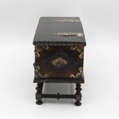 Portuguese Solid Rosewood Box In The Form Of A Gothic Sideboard Circa 1810