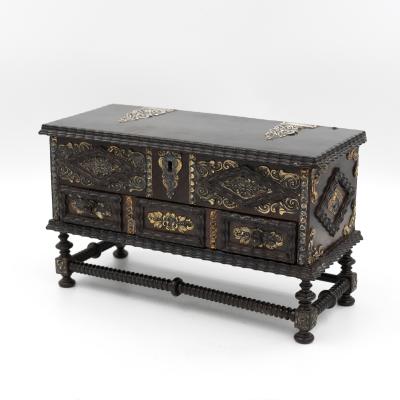 Portuguese Solid Rosewood Box In The Form Of A Gothic Sideboard Circa 1810