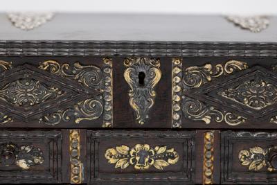 Portuguese Solid Rosewood Box In The Form Of A Gothic Sideboard Circa 1810