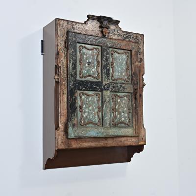 Portuguese Wall Cabinet Made with 19th Century Door