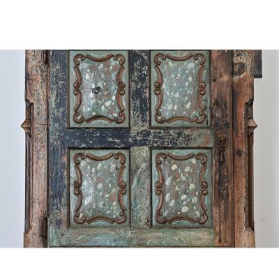 Portuguese Wall Cabinet Made with 19th Century Door