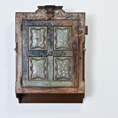 Portuguese Wall Cabinet Made with 19th Century Door