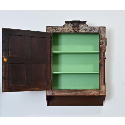Portuguese Wall Cabinet Made with 19th Century Door