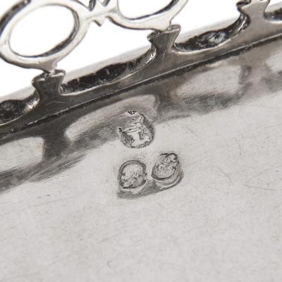Portuguese silver set of four identical snuffer trays