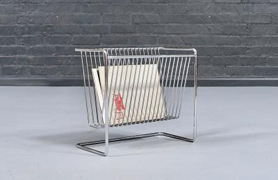 Post Modern Cantilever Steel Magazine Book Rack
