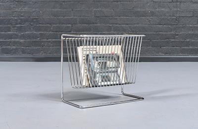 Post Modern Cantilever Steel Magazine Book Rack