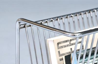 Post Modern Cantilever Steel Magazine Book Rack