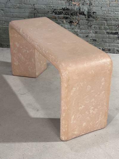 Post Modern Pink Plaster Sculptural Console Table 1980