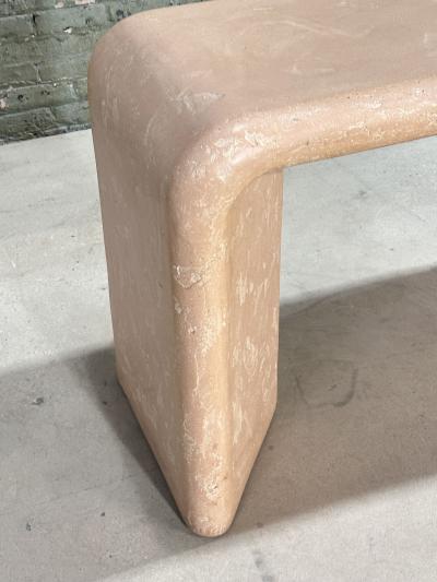 Post Modern Pink Plaster Sculptural Console Table 1980