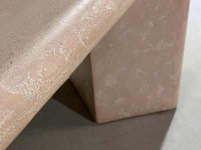 Post Modern Pink Plaster Sculptural Console Table 1980