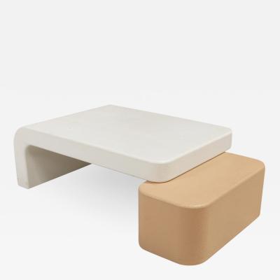Post Modern Sculptural Plaster Coffee Table