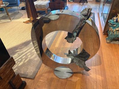 Post Modern Stainless Steel And Bronze Sculpture By Gary Slater