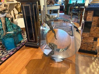 Post Modern Stainless Steel And Bronze Sculpture By Gary Slater