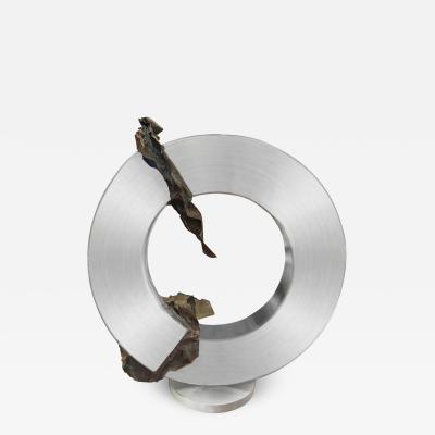 Post Modern Stainless Steel And Bronze Sculpture By Gary Slater