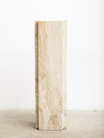 Post Modern Travertine Pedestal