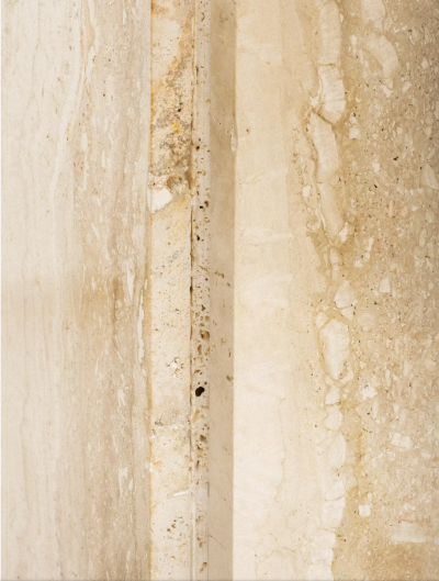 Post Modern Travertine Pedestal