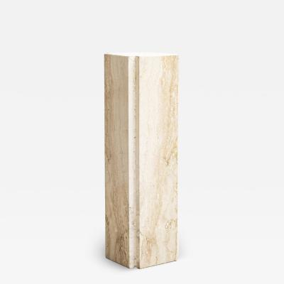 Post Modern Travertine Pedestal