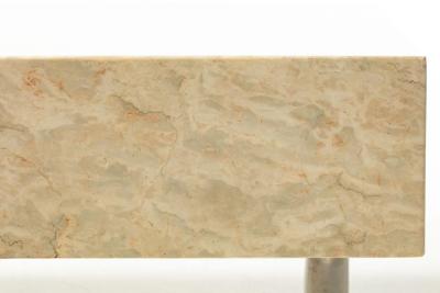 Post Modern Two Part Onyx Marble and Chrome Coffee Table