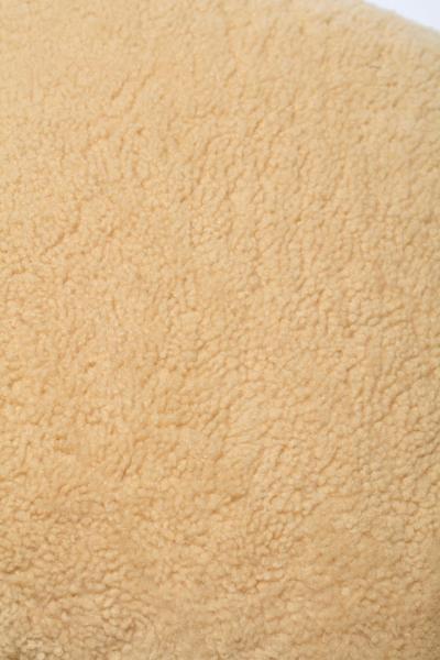 Post Modern Waterfall Stools in New Palomino Butter Cream Sheepskin Upholstery