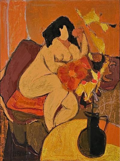 Post War Painting by Alfred Defossez circa 1956