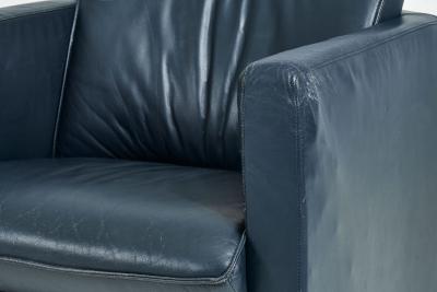 Postmodern Barrel Leather Chairs by Leolux 1970