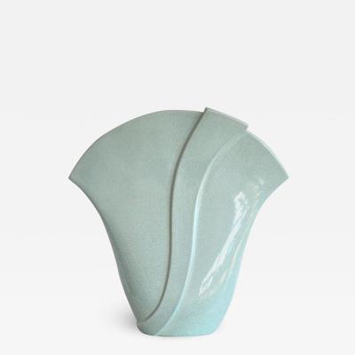Postmodern Fan Form Ceramic Vase