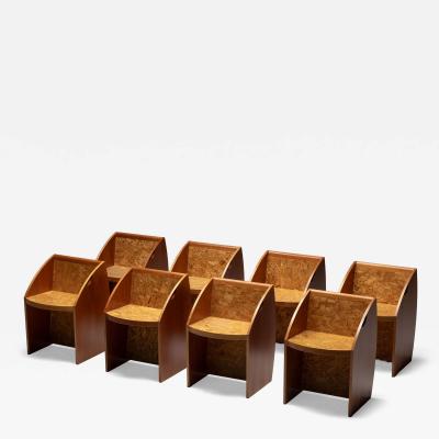 Postmodern Geometric Chairs Italy 1980s