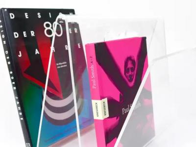 Postmodern Lucite ZigZag News Rack Magazine Stand Italy 1980s