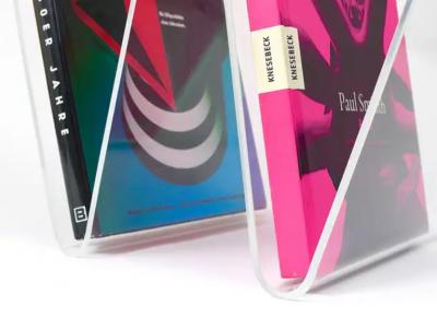 Postmodern Lucite ZigZag News Rack Magazine Stand Italy 1980s