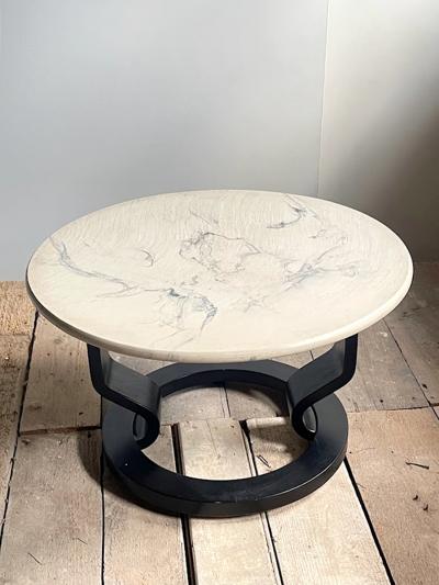 Postmodern Marmorino Coffee Table Sweden Circa 1980s