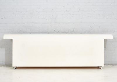 Postmodern Plaster Headboard w Nightstands 1970