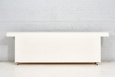 Postmodern Plaster Headboard w Nightstands 1970