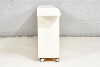 Postmodern Plaster Headboard w Nightstands 1970