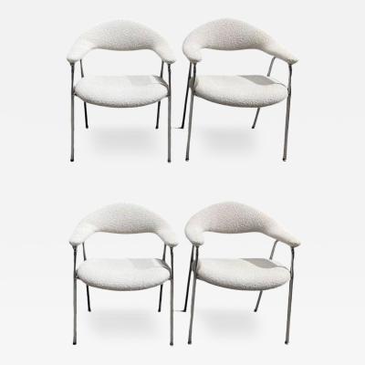 Postmodern Set 4 Dining Chairs Side Chairs by Marble Imperial Design 1970