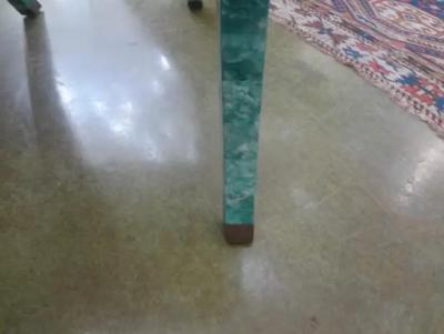 Postmodern Tessellated Stone And Brass Klismos Chair By Maitland Smith