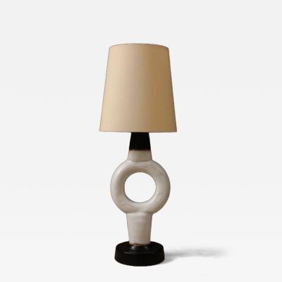 Pottery ring lamp