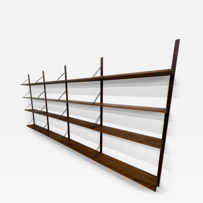 Poul Cadovius 1960s Modern Style of Poul Cadovius Teak Shelves Five Bay Wall Unit System