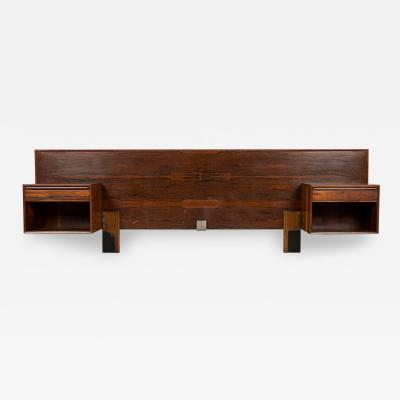 Poul Cadovius Poul Cadovius Danish Rosewood Headboard with Auxiliary Matching Side Tables