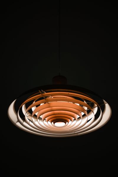 Poul Henningsen Ceiling Lamp Langelinie in Copper and Lacquer by Poul Henningsen 1950s