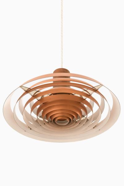 Poul Henningsen Ceiling Lamp Langelinie in Copper and Lacquer by Poul Henningsen 1950s