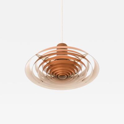 Poul Henningsen Ceiling Lamp Langelinie in Copper and Lacquer by Poul Henningsen 1950s