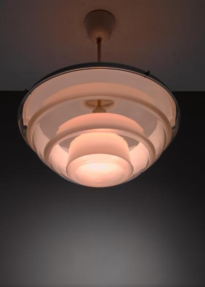 Poul Henningsen Glass Globe Industrial Pendant Denmark 1930s