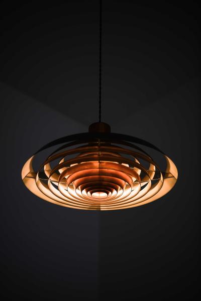 Poul Henningsen Langelinie Ceiling Lamp in Copper by Poul Henningsen 1950s