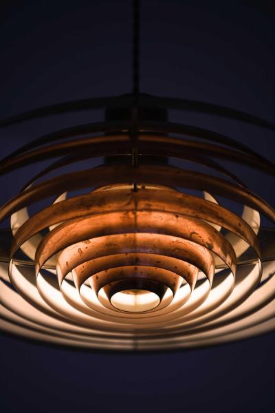 Poul Henningsen Langelinie Ceiling Lamp in Copper by Poul Henningsen 1950s