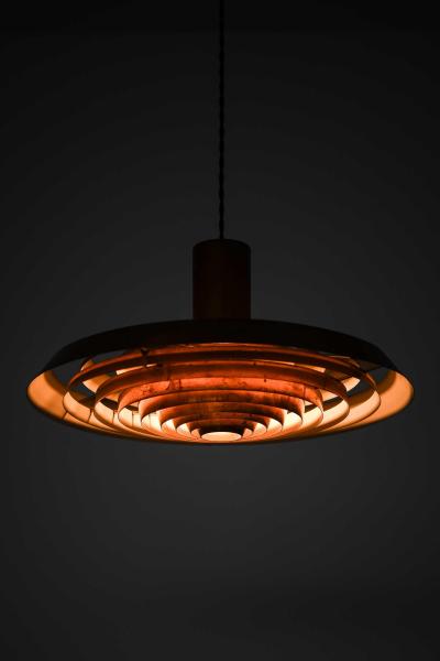 Poul Henningsen Langelinie Ceiling Lamp in Copper by Poul Henningsen 1950s