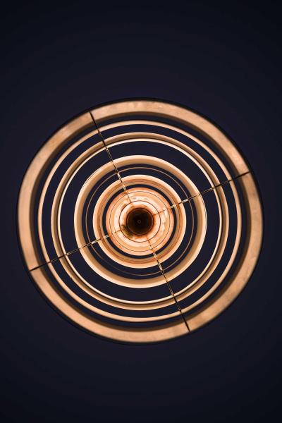 Poul Henningsen Langelinie Ceiling Lamp in Copper by Poul Henningsen 1950s