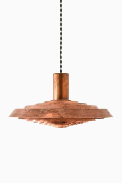 Poul Henningsen Langelinie Ceiling Lamp in Copper by Poul Henningsen 1950s