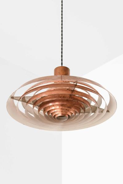 Poul Henningsen Langelinie Ceiling Lamp in Copper by Poul Henningsen 1950s