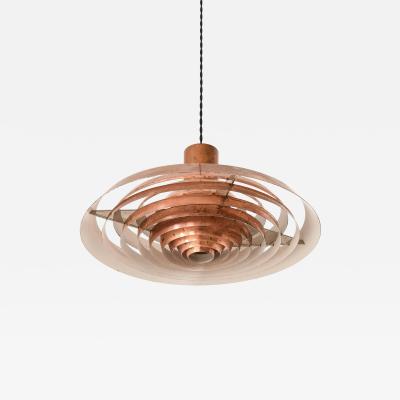 Poul Henningsen Langelinie Ceiling Lamp in Copper by Poul Henningsen 1950s
